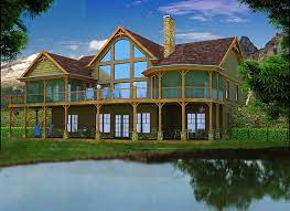 Mountain House With Open Floor Plan By