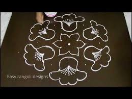 Simple Kolam Designs With 11 Dots Beautiful Flower Muggulu Designs Latest Easy Rangoli Designs Rangoli Designs Flower Easy Rangoli Designs Simple Rangoli