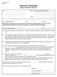 How to get medicaid verification letter. Wage Verification Form Louisiana Fill Online Printable Fillable Blank Pdffiller