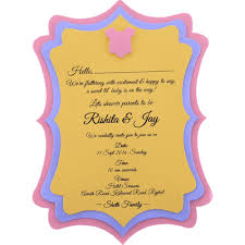 Once the event is over, be sure to write baby shower thank you cards for your guests letting them know. Matte Paper Baby Shower Invitation With 3 Layers 1 Rs 50 Piece Id 19936995030