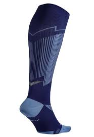 Nike Elite Graduated Compression Running Socks Night Blue Lt Blue Mens 4 6 7 5 Running Socks Nike Elite Nike