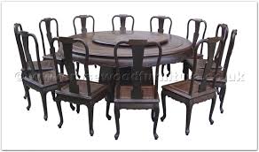 Extra large, it seats 6 guests comfortably allowing for a relaxing dining experience. World Prices In Us For Blackwood Round Dining Table Curve Style Apron 12 Chairs Pedestal Legs 42 Inch Lazy Susan Ff18287bwdin