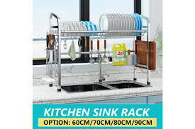 Maybe you would like to learn more about one of these? Over Sink Dish Drying Rack Drainer Stainless Steel Kitchen Cutlery Holder Shelf 60cm Matt Blatt