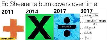 Check out our ed sheeran album selection for the very best in unique or custom, handmade pieces from our prints shops. Ed Sheeran Album Covers Over Time Mathematics Plus Multiply Divide Equation Starecat Com