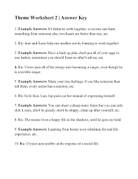 Theme Worksheet 2 Answers Super Teacher Worksheets Reading Worksheets Worksheet Template