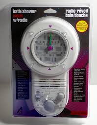 Alaron Bath Shower Clock Am Fm Radio White Ry 135aw Sealed Alaron Shower Bath Shower Fm Radio