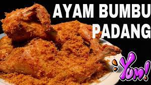 8 butir bawang merah 4 siung bawang putih 3 butir kemiri 2 cm kunyit 1 cm jahe 1 cm lengkuas Resep Ayam Goreng Bumbu Padang Enak Ala Uni Cheche Youtube