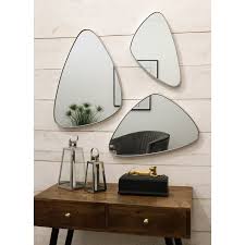Maybe you would like to learn more about one of these? Platinum Silver Stone Shaped Trip Tech Wall Mirrors Pebble Triple William Wood Mirrors