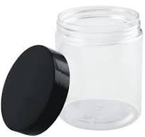 Uanit Plastic Jars with Lids 10 Oz 24PCS Clear Plastic Slime Storage Jars  Containers with Airtight Leak Proof Black Plastic Screw on Lids Cylinder ...