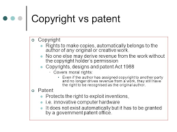 Seven most important differences between copyright and patent are discussed in this article. Chapter 5 Legal Framework Ppt Download