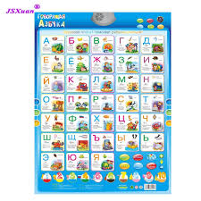 Us 11 68 10 Off Jsxuan Russian Alphabet Talking Poster Russia Kids Education Toys Electronic Learning Poster Educational Phonetic Chart Kid Gift In