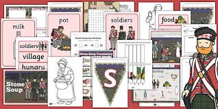 Includes questions to test comprehension and close reading. Stone Soup Resource Pack Teacher Made