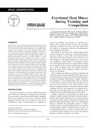 Fitness workouts fitness del yoga sport fitness easy workouts at home workouts fitness tips health fitness fitness goals fitness shirts. Pdf American College Of Sports Medicine Position Stand Exertional Heat Illness During Training And Competition