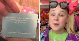 'jojo's juice' is a game that is marketed with jojo siwa on the box. Jojo Siwa Responds After Game With Her Name On It Features Inappropriate Questions For Kids