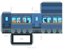 Customize Your Free Printable Train Passenger Car Paper Craft Paper Train Train Crafts Paper Crafts