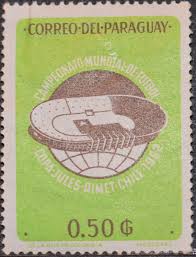 Paraguay 05 1964 Football World Cup Chile Postage Stamps Book Cover Stamp