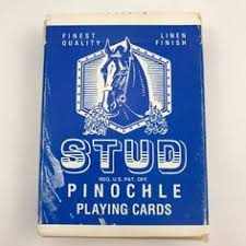 Vintage Stud Pinochle Playing Cards Blue New Sealed Walgreens Linen Finish Ad Unique Items Products Vintage Christmas Lights Vintage Paper