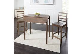 Overall size with drop leaf extended 41.7 in. Velli 3 Piece Drop Leaf Pub Dining Set Ashley Furniture Homestore