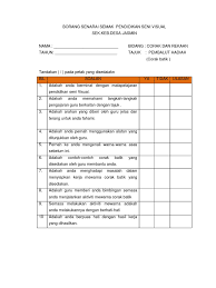 Pembayaran secara pengkreditan terus ke akaun bank ahli. Borang Senarai Semak Pendidikan Seni Visual