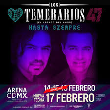 🤩 Gracias al gran apoyo y cariño de todo el público las primeras 3 fechas  fueron SOLD OUT. Ahora tenemos una NUEVA FECHA para que disfruten de Los  Temerarios en concierto con