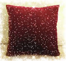 Red Velvet Pillow Ameynra Winter Time Home Decor Animated Velvet Pillows Winter Time Animation