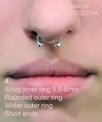 mini no piercing ball barbell septum nose piercing etsy septum nose piercing nose hoop septum nose hoop