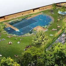 Work Starts On Herzog De Meuron S Naturbad Riehen Swimming Pool Natur Bad Swimming Pool Naturschwimmbader
