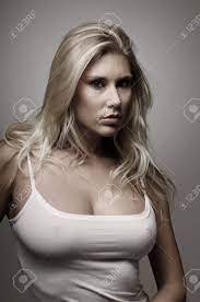 Young Sexy Blondie In White Top Stock Photo, Picture and Royalty Free  Image. Image 10325059.