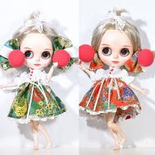 Cute Flower Printed Skirt Amp Decorative Clips For Blythe Doll Dress Up Accessory Girl Gifts China Dolls Girls Toy Dolls From Diangame 20 96