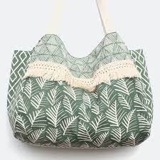 Brosse à dents bambou /pochette. Sac Cabas Tissu Plage Porte Epaule Un Grand Marche