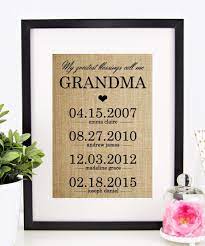 Customizable personalized family tandem bike art. Amazon Com Personalized Gifts For Grandma Christmas Gift For Grandmother Birthday My Greatest Blessings Call Me Grandma Burlap Print Grandma Can Be Changed To Any Name Up To 20 Names Dates Handmade