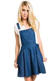 Denim Overall Dress In Blue Overall Dress Overalls Fashion Denim Overall Dress