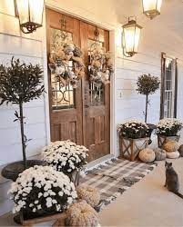 46 Elegant Fall Porch Decor Ideas For Your Home Fall Front Porch Decor Front Porch Decorating Fall Decorations Porch