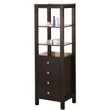 Eviva london 48″ x 18″ gray transitional bathroom vanity w/ white carrara top. Design Element London 18 In W X 60 In H X 18 In D Bathroom Linen Storage Cabinet In Espresso Cab002 The Home Depot