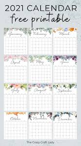 You can subscribe to my newsletter here and get instant access to the free printables. 2021 Free Printable Monthly Calendars Lolly Jane