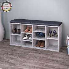 Schuhschrank Schuhbank Schrank Bank Regal 10 Paar Schuhe Auflage Sitzbank Beton In 2020 Schrank Bank Schuhschrank Schuhschrank Sitzbank