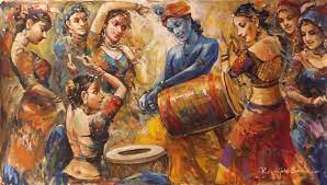 Vrindavan Leela By Ranjit Sarkar Krishna Art Hindu Art Krishna Radha Painting