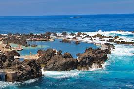 The natural salt water swimming pools are made up of volcanic rock, into which the sea flows naturally. Porto Moniz Natural Swimming Pools 2021 Funchal