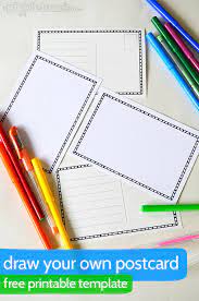 If you've ever wanted to make your own postcard, you've come to the right place. Draw Your Own Postcard Free Printable Picklebums