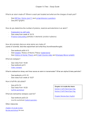 The atomic mass (a) is equal to the sum of the protons and neutrons in the atom. Http Www Voorhees K12 Nj Us Cms Lib Nj01000237 Centricity Domain 2840 Chapter 2014 20study 20guide Pdf
