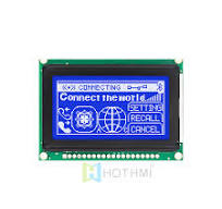 2.7 inch STN negative display blue background white text ...