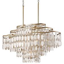 Corbett Lighting White Dolce Linear Chandelier Light At Lumens Com Corbett Lighting Capiz Shell Chandelier Shell Chandelier