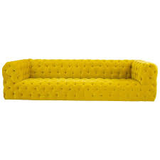 What are some of the most reviewed products in tufted sofas? Chesterfield Style Button Tufted Sofa In Yellow Velvet For Sale At 1stdibs