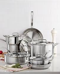 Find great deals on cuisinart at kohl's today! Cuisinart Multiclad Pro Tri Ply Stainless Steel 12 Piece Cookware Set Reviews Cookware Sets Macy S