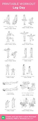 Leg Day Easy Yoga Workouts Printable Workouts Gym Workouts