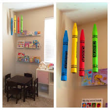 Giant Crayon Banks From The Dollar Tree Store Hanging Ceiling Decor For My Daughter S Readi Hang From Ceiling Decor Ceiling Decor Classroom Ceiling Decorations