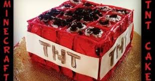Real Life Minecraft How To Make A Tnt Block Cake Minecraft Cake Baking Life Cake