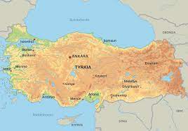 Turkey, officially the republic of turkey, is a country straddling western asia and southeast europe. Kart Tyrkia Se Bla Beliggenhet For Ankara Eller Istanbul