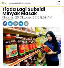 Harga minyak masak paket dan minyak masak botol. Kecoh Viral On Twitter Tiada Lagi Subsidi Minyak Masak 20 Okt 2016 Kuala Lumpur Hanya Dalam Tempoh 12 Hari Lagi Kos Memasak Di Negara Ini Akan Bertambah Apabila Harga Minyak Masak Meningkat
