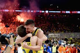 Euroleague final four (since 2017) historical changes. Bogdan Bogdanovic 13 Of Fenerbahce Istanbul Celebrates With Jan Fenerbahce Championship Game Final Four